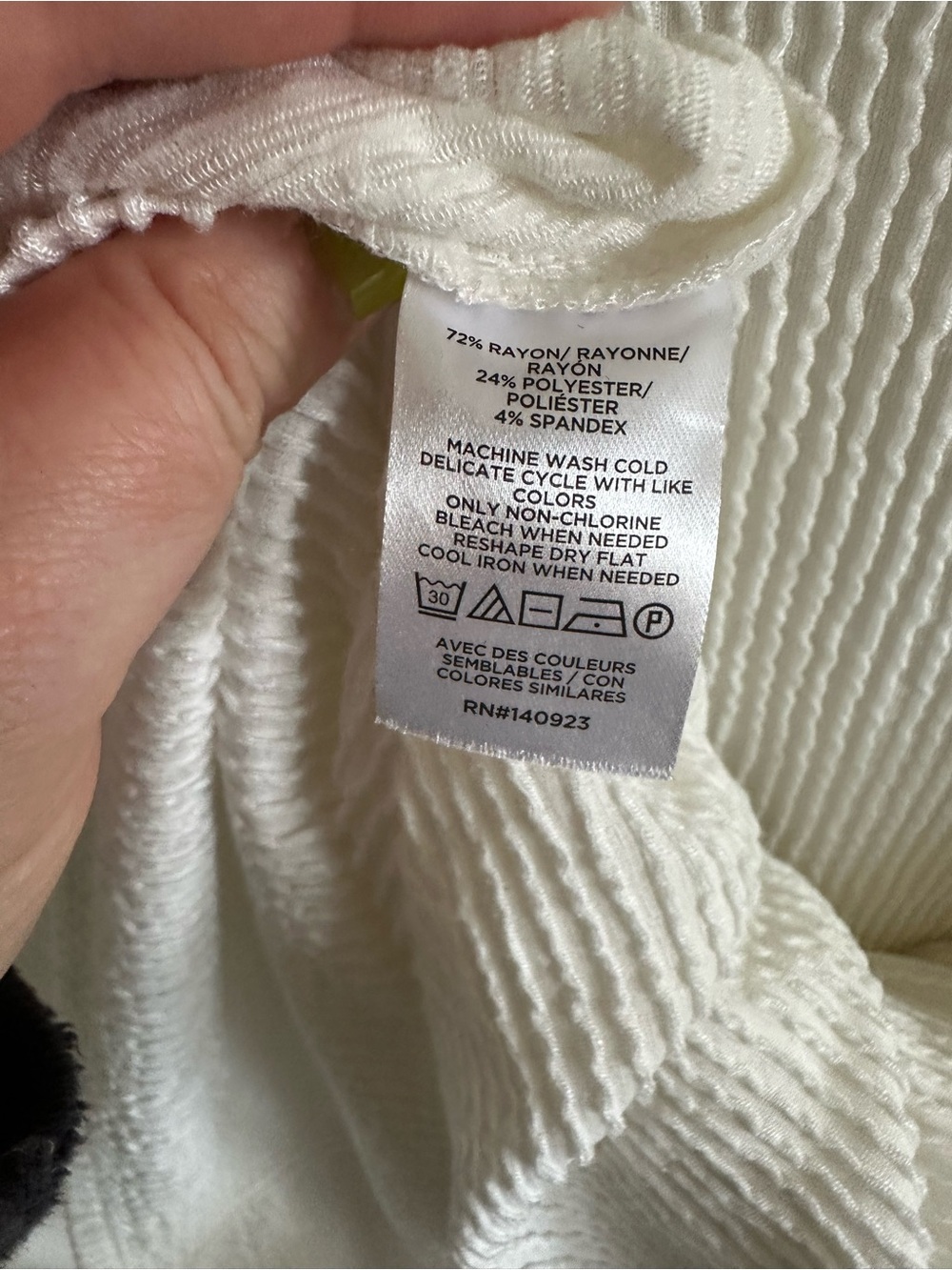 LOFT Cream V-Neck Ribbed Batwing Top - Picture 5 of 5